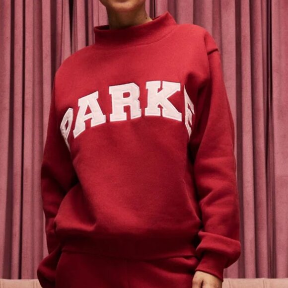 Parke Valentine’s Day Limited College Fit Pullover Sweatshirt Red Cozy👚👚 - Picture 2 of 7